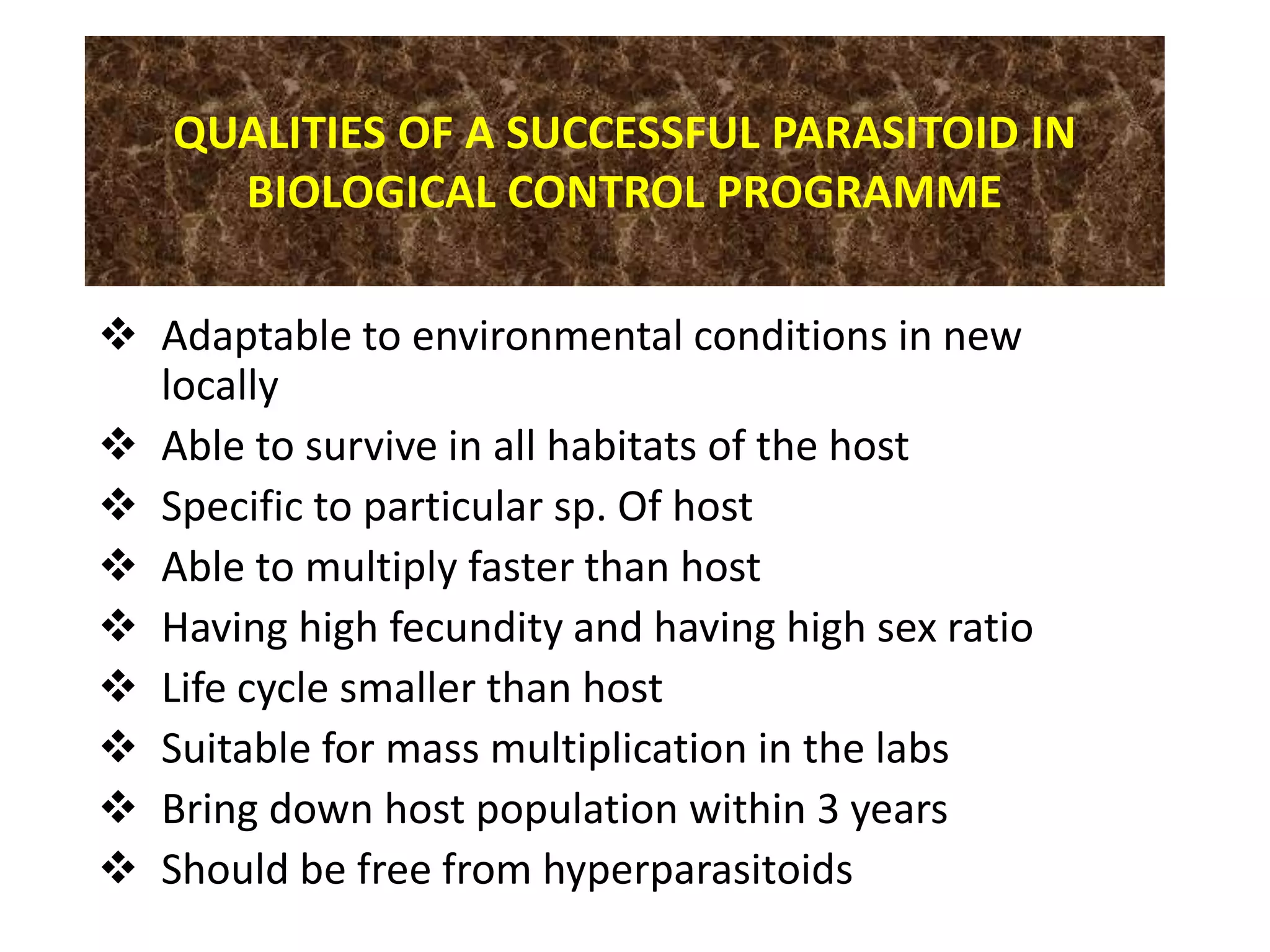 biological control through parasites and parasitoids in organic farming ...