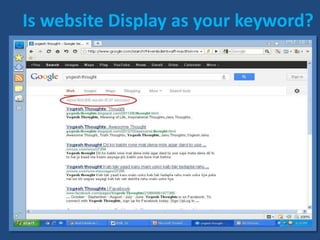 Is website Display as your keyword?
 