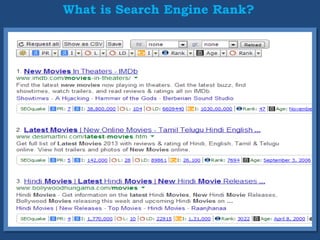 What is Search Engine Rank?
 