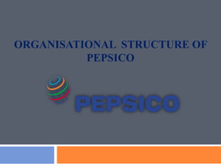 ORGANISATIONAL STRUCTURE OF
PEPSICO

 