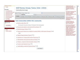 Introducing Dspace @ ILRI