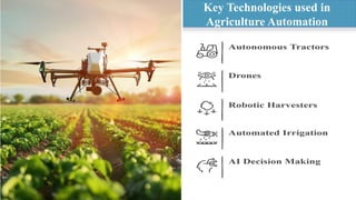 Key Technologies used in
Agriculture Automation
 