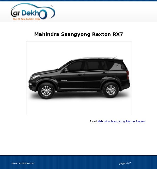 Mahindra Ssangyong Rexton Rx7