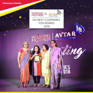 Mahindra Finance once again in Top 100 companies to work for Women