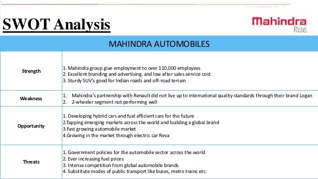 stpd analysis of mahindra company stpd analysis of mahindra company