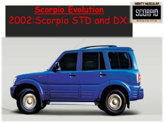 Scorpio Evolution
2002:Scorpio STD and DX:
 
