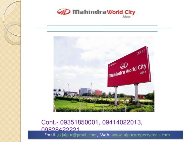 Mahindra sez jaipur jda approved residential commercial plots world c…