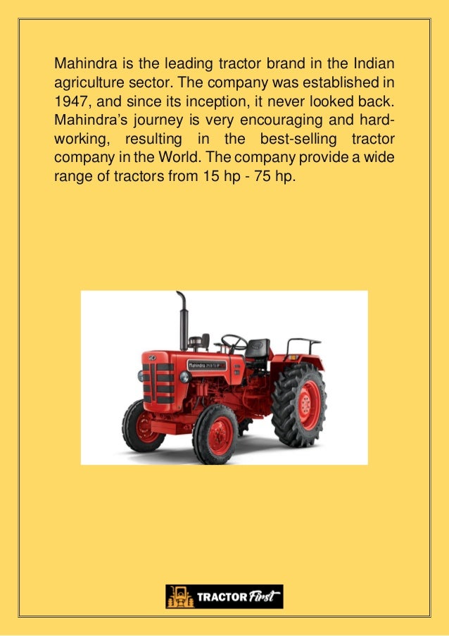 Price List of Mahindra Tractor in 2022