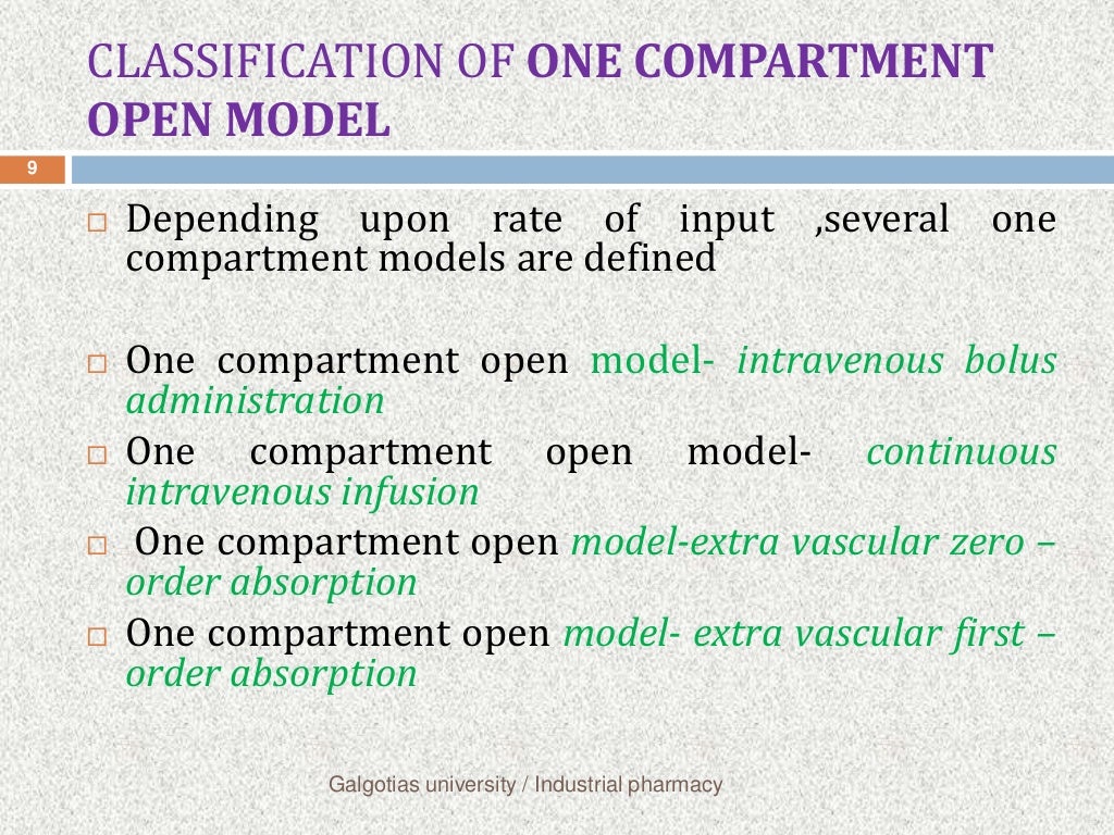 one compartment model ppt