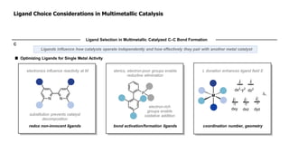 Ligand Choice Considerations in Multimetallic Catalysis
 