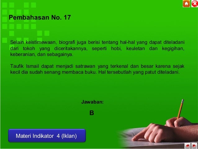 Kisikisi UN B.indonesia kelas 9 SMP