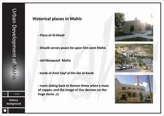 MAHIS URBAN PLANNING ANALYSIS