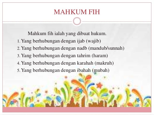 Mahkum Fih Dan Mahkum Alaih