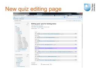 New quiz editing page
 
