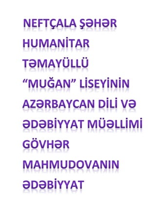 Mahmudova govher rafiq qizi