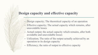 Capacity Planning And Control | PPTX