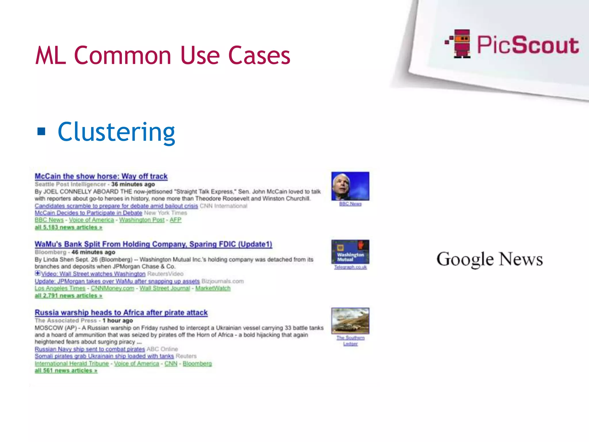 ML Common Use Cases


 Clustering
 