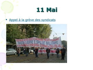 11 Mai Appel à la grève des syndicats   