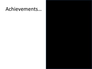 Achievements… 