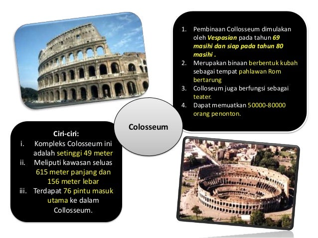 Ciri Ciri Reka Bentuk Colosseum