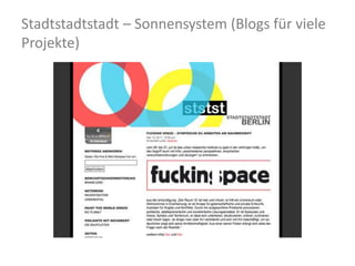 Stadtstadtstadt – Sonnensystem (Blogs für viele Projekte)