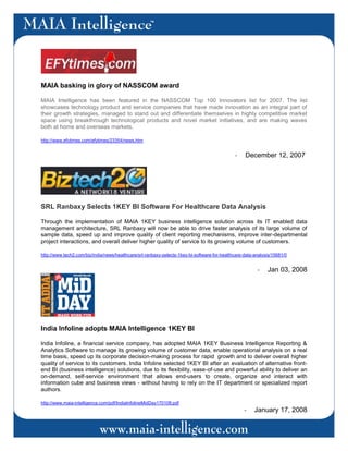 MAIA In News December 2008