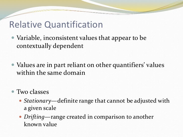 An Ontological Semantic Account of Relative Quantification in English