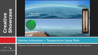 Temperature Lapse Rate Simulation : Effect of temperature lapse rate on Optical and Radar range on high seas. Marine Animations – Temperature Lapse Rate Creative Showcase 