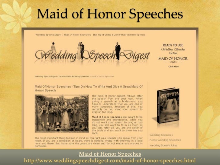 Maid of Honor Speeches Make Them Short but Sweet