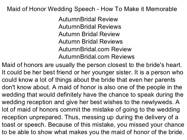 maid of honor wedding speech how to make it memorable 1 728