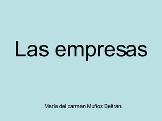 María del carmen Muñoz Beltrán Las empresas 