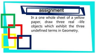 Undefined Terms in Geometry | PPT