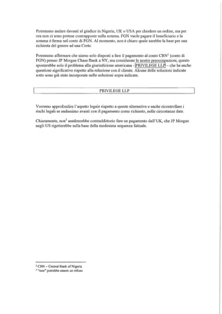 Scambio mail Adoke Bello - Jp Morgan