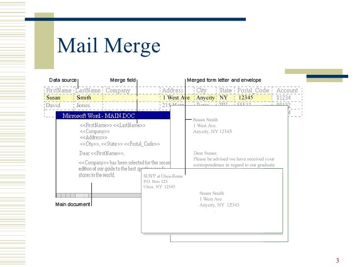 Mail Merge - the basics