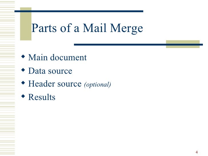 Mail Merge the basics