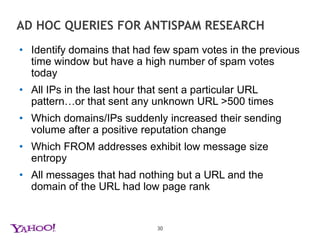 Top SPAMMY DOMAINS REPORT FOR 01/15/201029key:noreply.amateurmatch.com|value:1164key:goodmere.info|value:896key:marketing.meredith.com|value:1078key:verizon.net|value:822key:reply.mb00.net|value:980key:insideapple.apple.com|value:1094key:facebookappmail.com|value:882key:mydailymoment.com|value:849key:thetwilightsaga.com|value:4671key:adknowledgemailer6.com|value:859key:freedollarspro.info|value:1164key:smartreachmedia.com|value:1074key:yahoo.es|value:877key:ecomasher.com|value:1197key:leasetrade-statusupdates.com|value:951key:noreply.amateurmatch.comvalue:1164