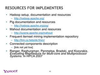 CONCLUSIONSWe have had success leveraging parallel, stateful algorithms on grid systems to keep pace with polymorphic spam that evade traditional analysis and algorithmsFrequent Itemset Mining rapidly identifies cohesive campaigns in ISSPAM feedbackConnected Components amplifies weak signals in gamed NOTSPAM feedback and helps separate signal from noise in the feedbackGrid system based analysis platforms may be broadly applicable across the security domain41