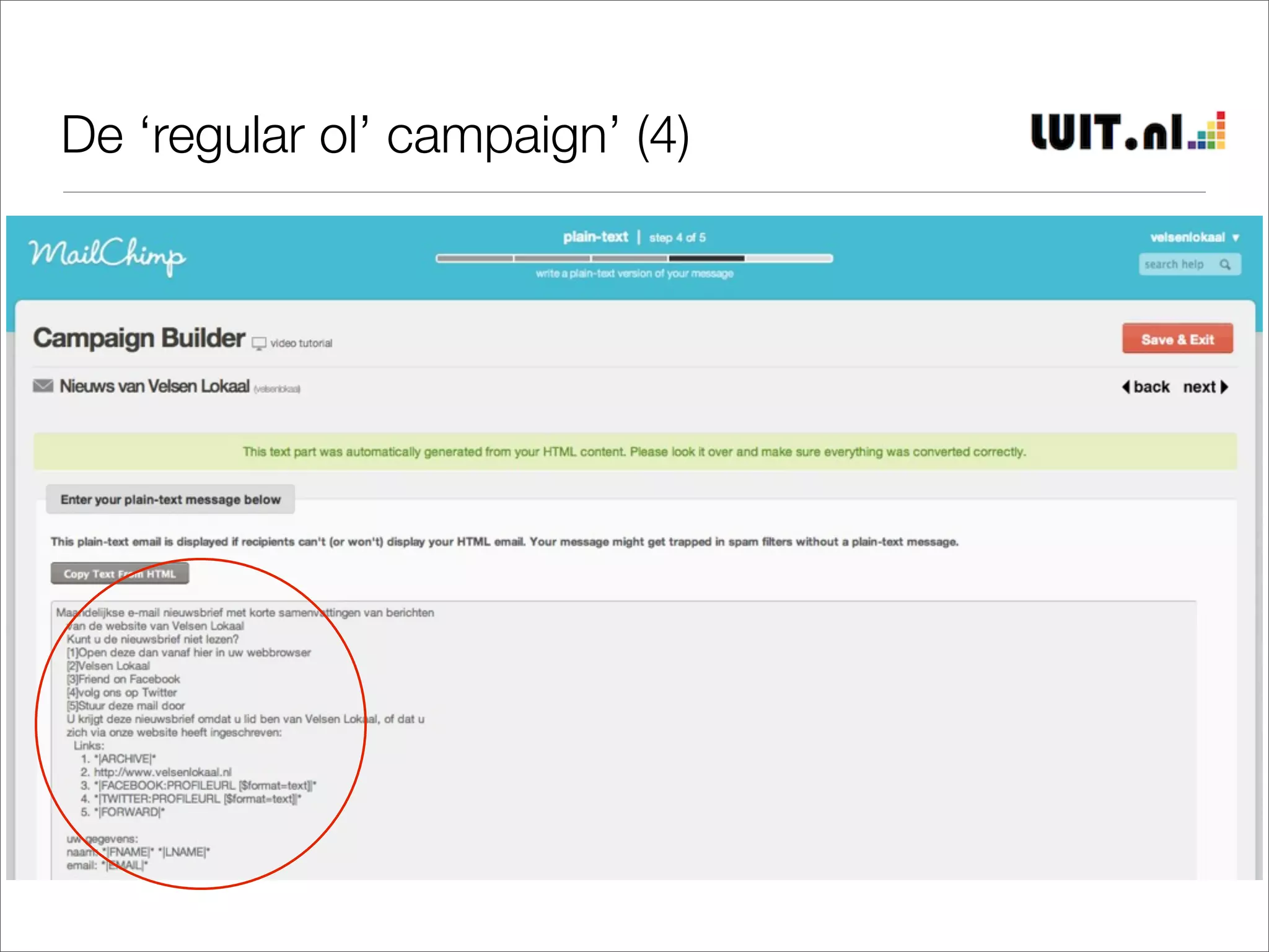 De ‘regular ol’ campaign’ (4)
 