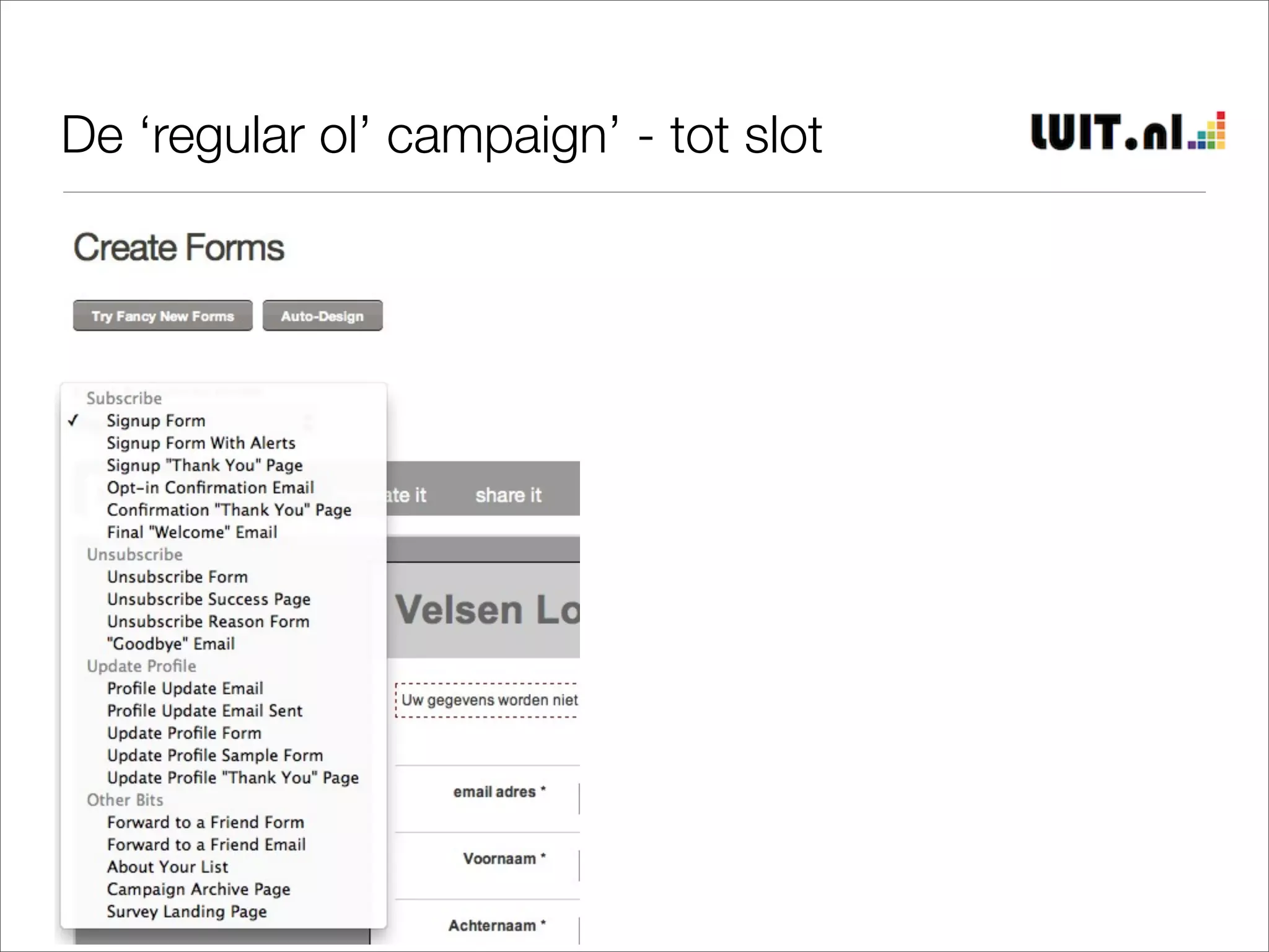 De ‘regular ol’ campaign’ - tot slot
 