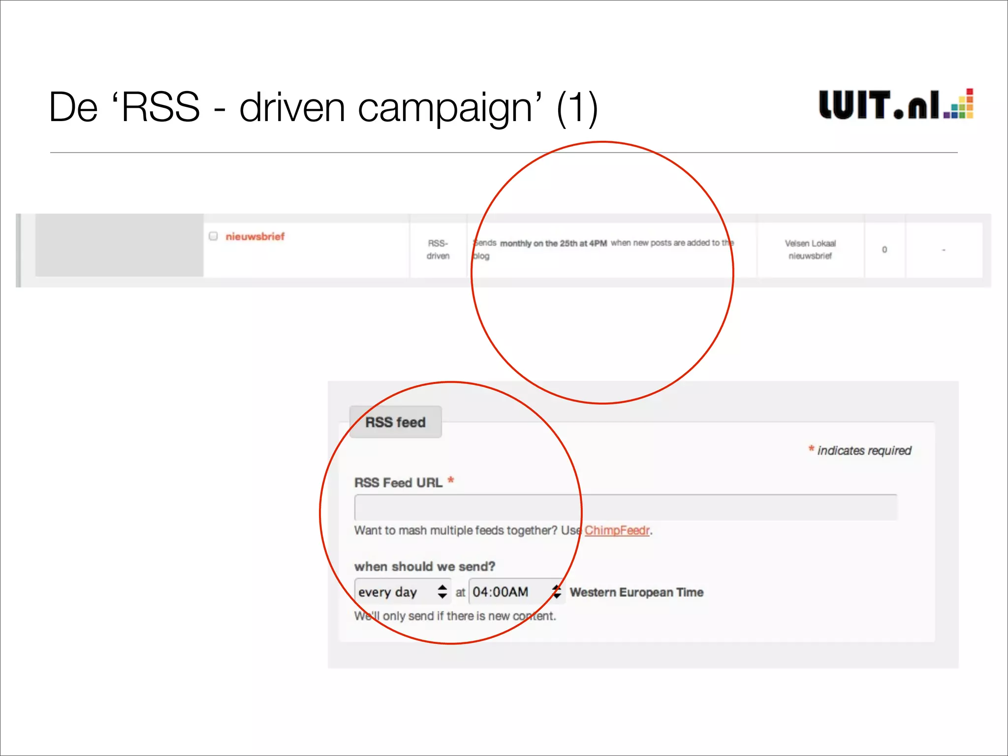 De ‘RSS - driven campaign’ (1)
 