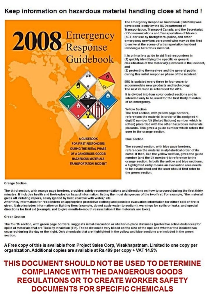 Emergency Response Guidebook