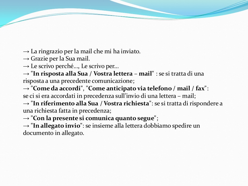Scrivere una e-mail formale