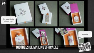 24
Oh, les endroits
où vous irez.
Aventure.
 