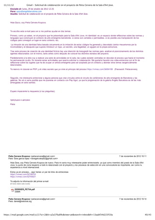 !!"!!"!#                     $%&'()*)+,('-'./0)01)-,(&2,3&-'45)15)1()63,71-.,)01)81.'&)913:13&)01)(&)+&(&)0;<3.)=,:1>
     !"#$%&'()*+!"#$%&'!()!*%!+,-#./%!*%!(01(!1(2(3
     ,%-%+!4#5,+67$8%"&.7/,%"+$79,+:
     ./0"1'+!;+"5,5-#*!*%!,+"7.+/7,5<$!%$!%"!=/+>%,-+!*%!?%-57!@%/A%/7!*%!"7!;7"7!*BC/-!D+A%9

     !

     "#$%!&'()#*!+#,!-./(%!0.12.1%!31'4#2%5!

     !

     6.!.+)1(7#!.+/.!.89%($!4%1%!2.1!+(!9.!4#:1;%+!%,':%1!.<!:#+!/.9%+5

     -1(9.1#*!)#9#!,%!+%7.+*!.<!.$!41#,.)/#!='.!>.!41.+.</%:#!4%1%!$%!?%$%!:@A1/!B#2.*!9(!(:.</(:%:!!.+!'<!.+4%)(#!:#<:.!1.C$.D(#<%1!+#71.!$%+!<#19%+!,
     $.<E'%F.+!='.!)#<+/1',.<!.$!)#</.D/#!:.!%1/.!.9.1E.</.!7%1).$#<G+H!+(!.+/#+!+#<!).11%:#+!#!4.19.%7$.+*!+(!.+!4#+(7$.!'<%!9%<(4'$%)(I<!:.!$#+
     )I:(E#+!4%1%!)#<+.E'(1!'<!$'E%1!.<!.+/.!)#</.D/#*!./)5

     !J%!(</1'+(I<!:.!'<%!(:.</(:%:!C%$+%!7%+%:%!K<()%9.</.!.<!$%!(9(/%)(I<!:.!.+/#+!)I:(E#+!>%!E.<.1%:#!,!:.+2.$%:#!)(.1/#+!9.)%<(+9#+!4#1!$%
     (<)#9#:(:%:!,!.$!:.+%F'+/.!='.!+'4#<.!(</1#:')(1!'<!/#4#*!'<!+.)1./#*!'<%!($.E%$(:%:*!'<!%E'F.1#!.<!$%!41#4(%!.+/1')/'1%5

     61%+!.+/.!41#).+#!:.!)1.%)(I<!:.!'<%!(:.</(:%:!C()/()(%!>%,!'<%!(</.<)(I<!:.!/1%<+E1.:(1!$%+!<#19%+!4%1%!!%<%$(L%1!.$!4#+()(#<%9(.</#!:.!$#+!:(+/(</#+
     %E.</.+!1.$%)(#<%:#+!)#<!.$!9(+9#*!/%</#!%</.+!)#9#!:.+4'G+!:.!)#<#).1!$#+!:(+/(</#+!.+/1%/#+!:.$!41#,.)/#5

     -%1%$.$%9.</.!%!$%!#71%!2#,!%!1.%$(L%1!'<%!+.1(.!:.!%)/(2(:%:.+!.<!$%!+%$%*!$%+!)'%$.+!.+/%1M<!).</1%:%+!.<!:.+2.$%1!.$!41#).+#!='.!>%+/%!.$!9#9.</#
     >%!4.19%<.)(:#!#)'$/#5!N+!:'1%</.!.+/%+!%)/(2(:%:.+!='.!='.11;%!+#$()(/%1!/'!)#$%7#1%)(I<5!O.!E'+/%1;%!>%).1/.!'<%!2(:.#8.</1.2(+/%!)#<!.$!C(<!:.
     1.C$.D(#<%1!+#71.!$#+!$'E%1.+!='.!>%!:.!#)'4%1!'<!%1/(+/%!.9.1E.</.!4%1%!+.1!%).4/%:#!4#1!.$!)#</.D/#!,!%7#1:%1!#/1#+!/.9%+!/%<E.<)(%$9.</.
     1.$%)(#<%:#+5!

     6.!1..<2(#!9(!:#++(.1!.<!-PQ!,!.$!2;:.#!+.)1./#!='.!,%!2(+/.!%$!41(<)(4(#!:.$!41#).+#!>//4+HRR2(9.#5)#9RSTUUTVWW!!!X-%++Y#1:H!-./(%).12.1%Z5

     !

     ?.E'<:#*!9.!(</.1.+%1;%!.</1.2(+/%1!%!%$E'<%!4.1+#<%!='.!)1..!2;<)'$#+!.</1.!.$!)(1)'(/#!:.!).1/M9.<.+!:.!%1/.!.9.1E.</.!:.![%1).$#<%!,!$%+
     E%$.1;%+5!#!+G!+(!+.1;%!4#+(7$.!='.!9.!4'+(.1%+!.<!)#</%)/#!)#<!-.4!AE'/*!,%!='.!$%!41#E1%9%)(I<!:.!$%!E%$.1;%!]<E.$+![%1).$#<%!.+!:.!$%+!9M+
     %11(.+E%:%+!.<!.+/.!+.</(:#5!

     !

     N+4.1#!(94%)(.</.!/'!1.+4'.+/%!X#!/'+!41.E'</%+Z5

     !

     ^_`a_bcde!e!f`ghide

     -./(%

     !

     !

     !

     !

     !

     !

     !

     !

     !

     !



    !"#$%&'"()"(%&*(+,-)%&j4./(%).12.1%kE9%($5)#9l                                                                              m!:.!<#2(.971.!:.!nUVn!VWHVV
    -%1%H!P#1%!E%1)(%!$#4.L!j:#1%E%1)(%$#4.LkE9%($5)#9l

     "#$%!P#1%*!+#,!-./(%!0.12.1%!31'4#2%!:.!<'.2#5!-%1%!9(!+.1;%!9',!(</.1.+%</.!4#:.1!.</1.2(+/%1/.*!,%!='.!)#9#!9(.971#!:.$!F'1%:#!:.!$%!?%$%!:@A1/
     B#2.*!/'!4'</#!:.!2(+ /%!1.+4.)/#!%!/#:#!$#!1.$%)(#<%:#!)#<!.$!41#,.)/#!,!$#+!41#).+#+!:.!+.$.))(I<!.<!'<%!)#<2#)%/#1(%!.+!(94#1/%</.*!%+;!)#9#!/'
     .D4.1(.<)(%!%!<(2.$!(</.1<%)(#<%$5

     N+/#,!,%!.<!41#).+#555!%=';!/(.<.+!'<!4%1!:.!$(<o+!:.!.</1.2(+/%+H
     >//4+HRR2(9.#5)#9RpnmTqmUS
     >//4+HRR2(9.#5)#9RpnmppUnV

     6.!%:F'</#!$%!(<C#19%)(I<!:.$!41(9.1!.89%($H!
     rN$!/.D/#!)(/%:#!.+/M!#)'$/#s


           ./001234!25167,89
           SSqT3


    !"#$%&'"()"(%&*(+,-)%&j4./(%).12.1%kE9%($5)#9l                                                                              m!:.!<#2(.971.!:.!nUVn!VWHVT
    -%1%H!:%<(.$k(1%/(#<%$5#1E




B..6CD""%&'(>E,,E(1>-,%"%&'("/"#"F/'G#H'IG&#&AJK&LM-H:'1NG6.HC1&3-BG'52,OH.BG!A&&2PA?0##AP!@&                                                                 ?@"?A
 