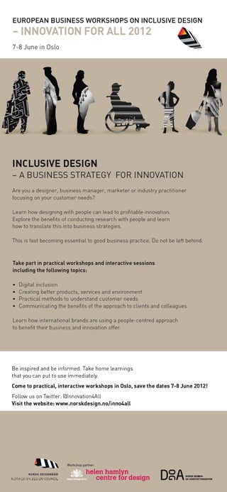 Save the date for European Business Workshops on Inclusive Design 2012