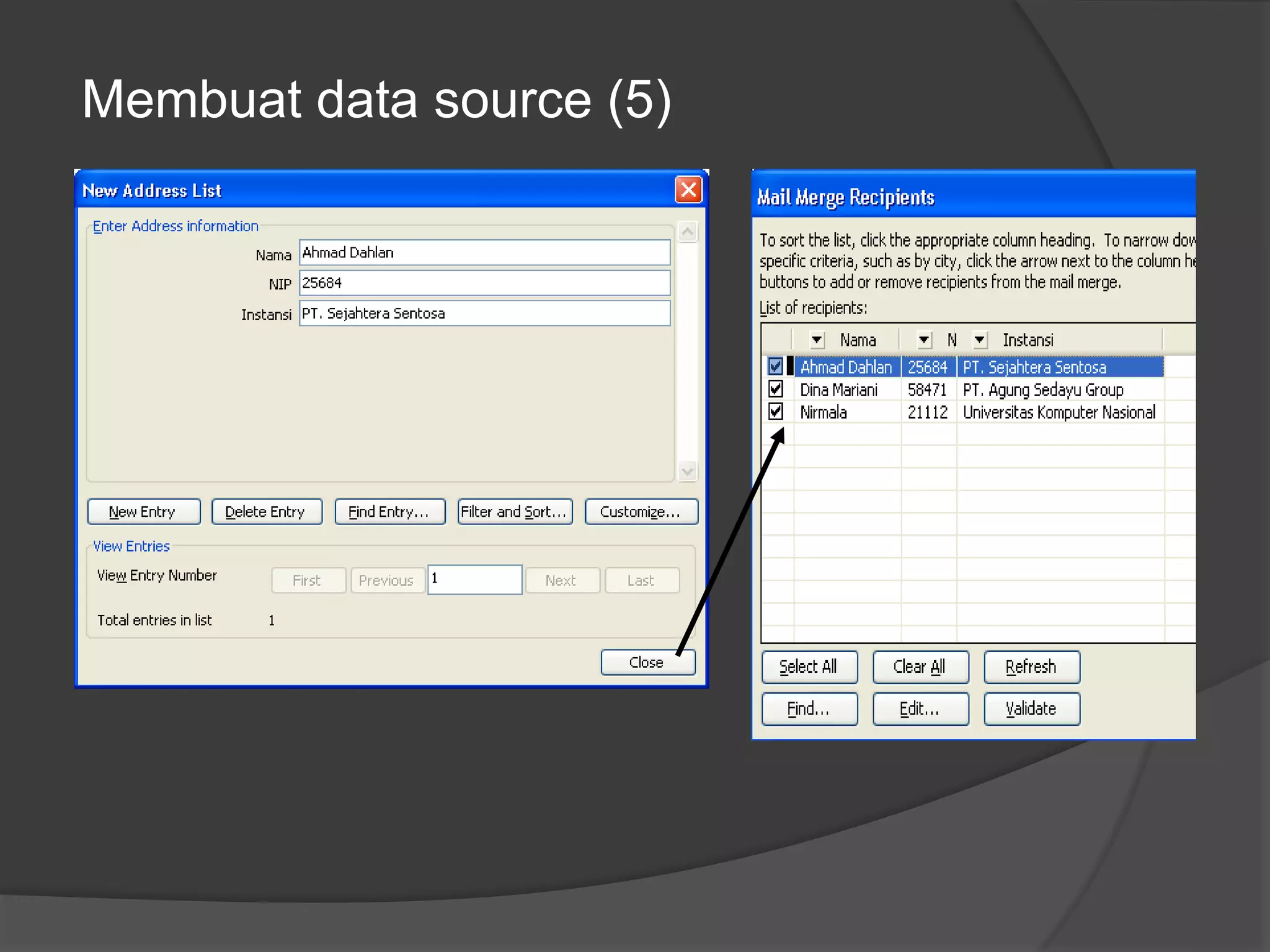 Membuat data source (5) 
 