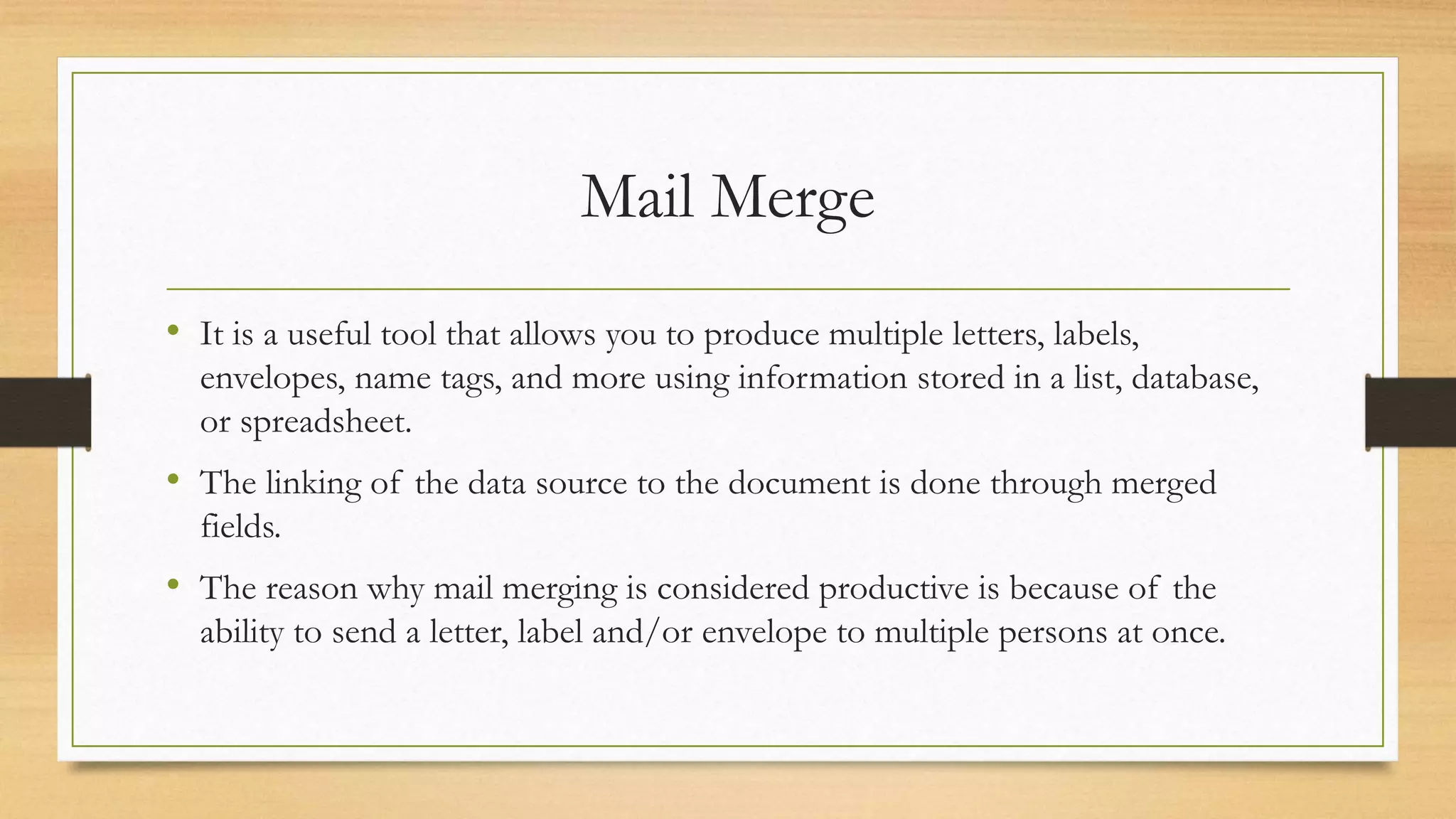 Mail Marge.pptx | Email | Internet
