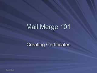 Mail Merge 101 Creating Certificates 