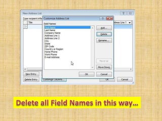 Mail Merge in Microsoft Word