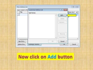 Mail Merge in Microsoft Word
